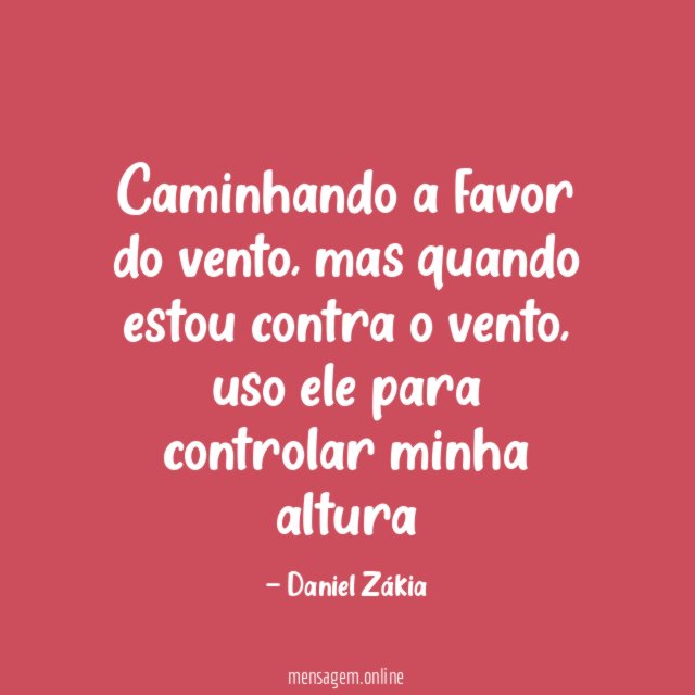 Caminhando a favor do vento