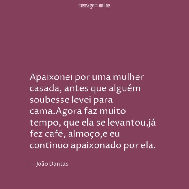 Apaixonei por uma mulher casada