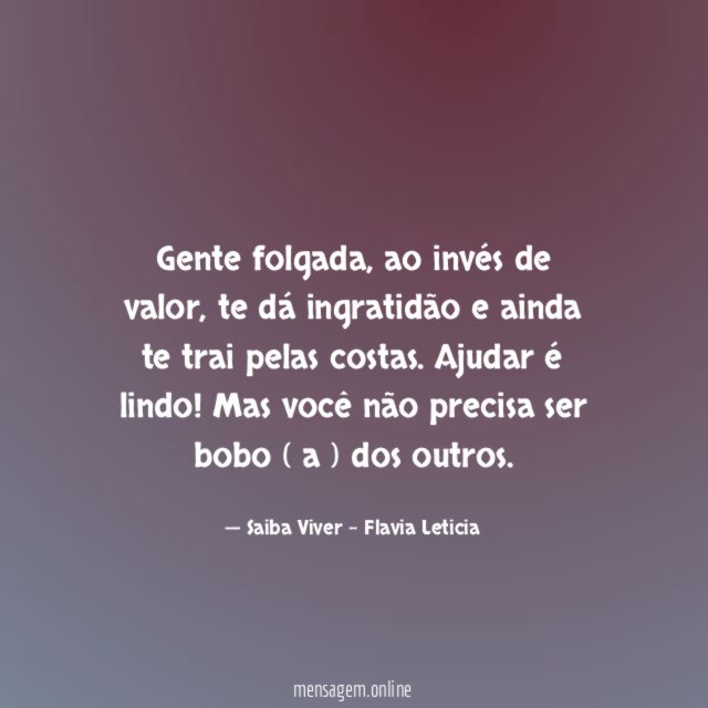 Gente folgada