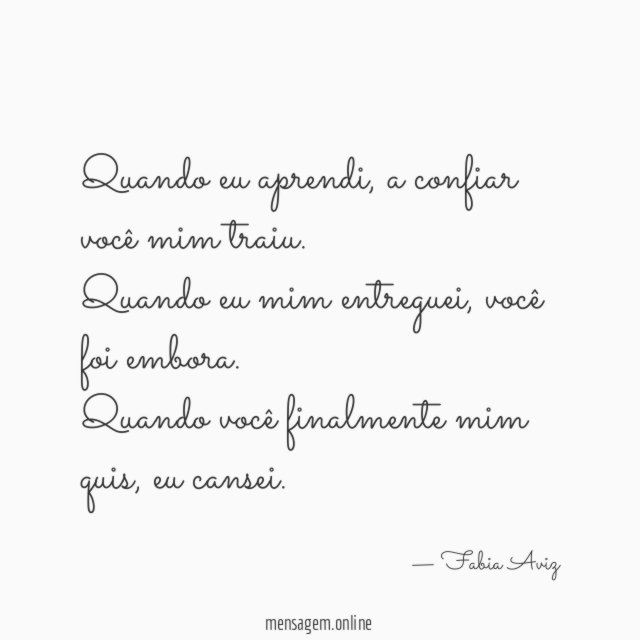 Quando eu aprendi