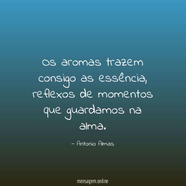 Os aromas trazem consigo as essência