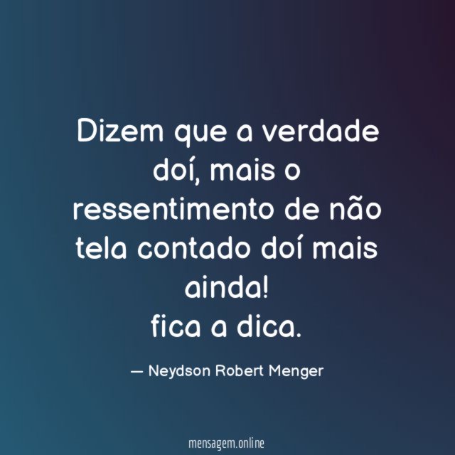Dizem que a verdade doí