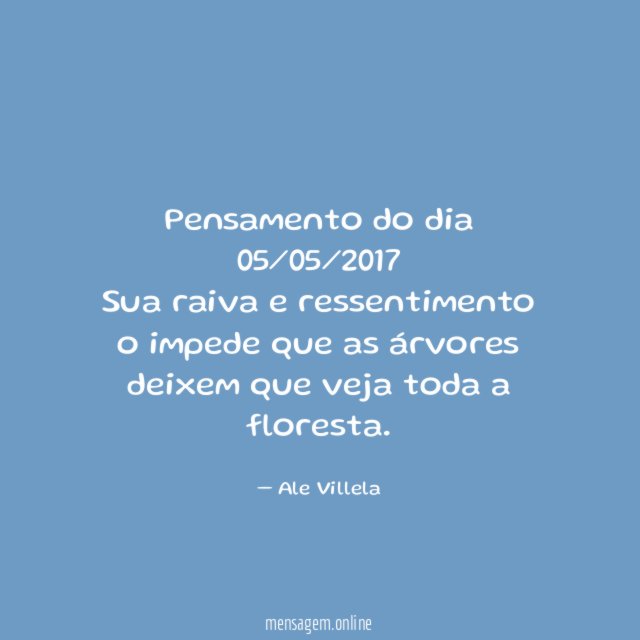 Pensamento do dia 05/05/2017