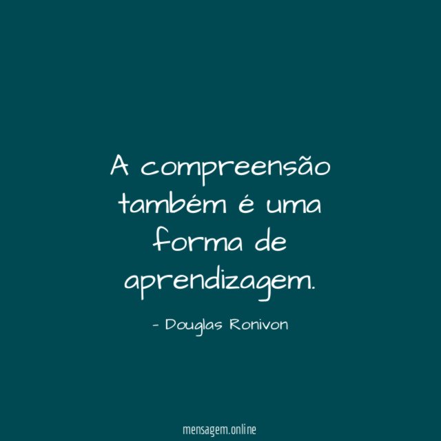 A compreensão também é uma forma de aprendizagem