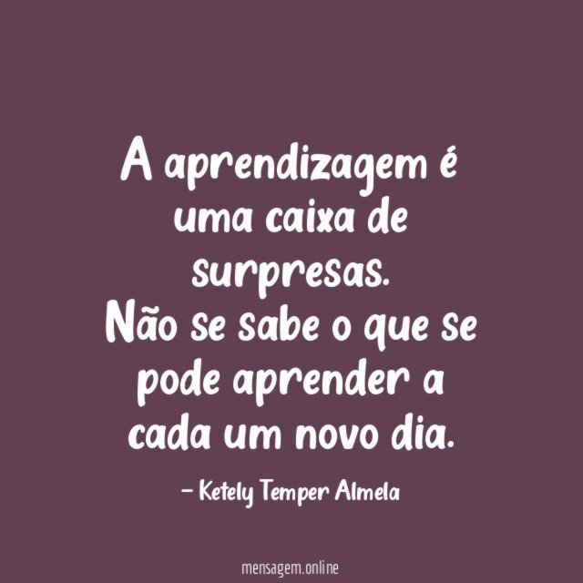A aprendizagem é uma caixa de surpresas