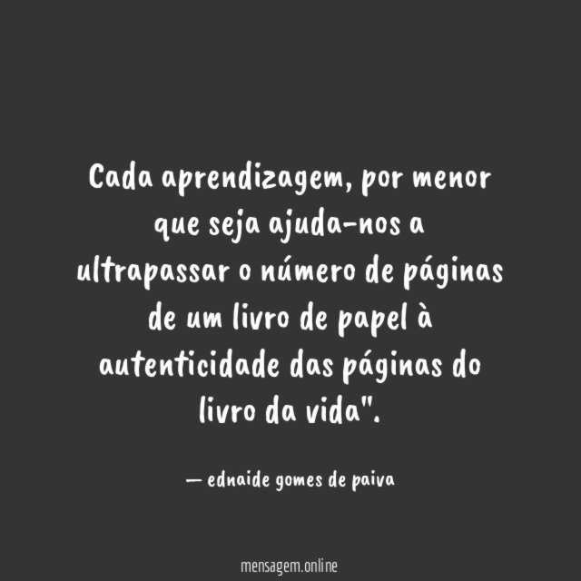 Cada aprendizagem