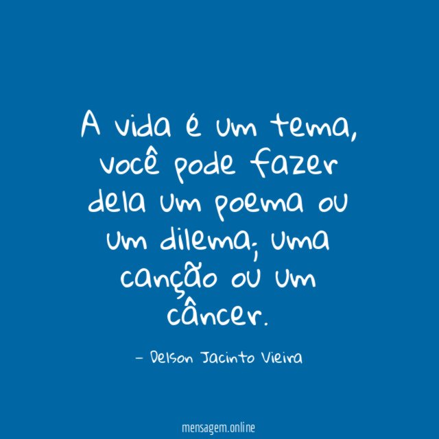 A vida é um tema