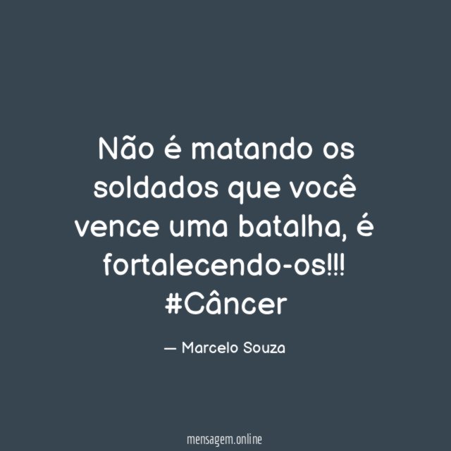 Não é matando os soldados que você vence uma batalha