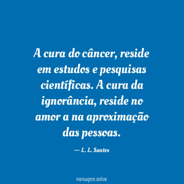A cura do câncer