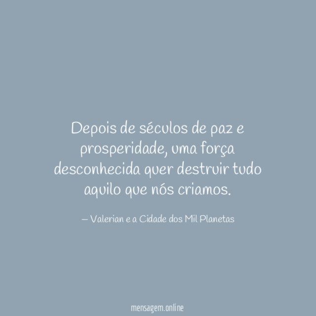 Depois de séculos de paz e prosperidade