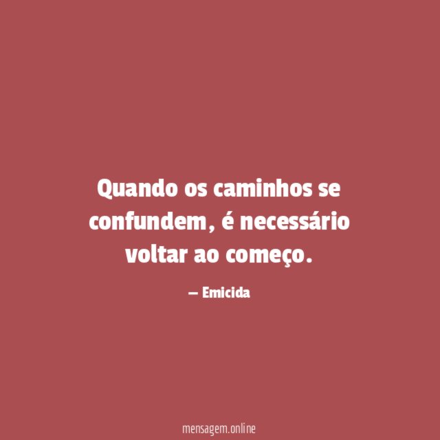 Quando os caminhos se confundem