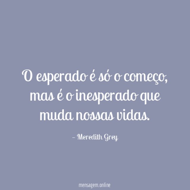 O esperado é só o começo