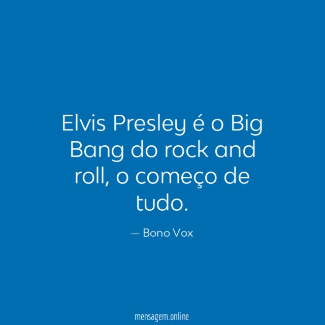 Elvis Presley é o Big Bang do rock and roll