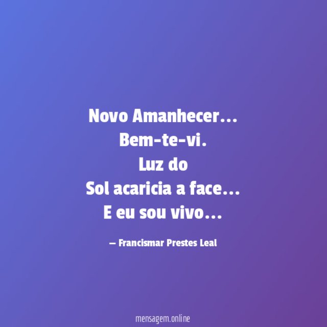 Novo Amanhecer…
