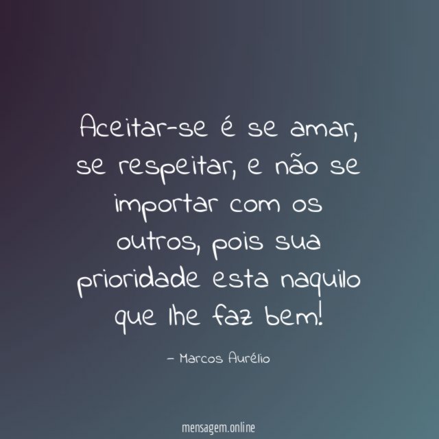 Aceitar-se é se amar