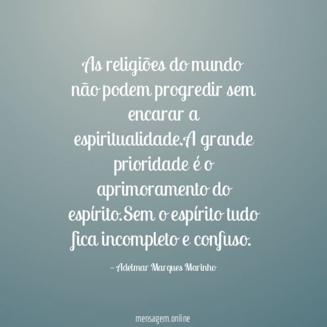 As religiões do mundo não podem progredir sem