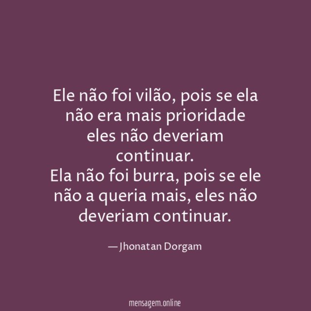 Ele não foi vilão