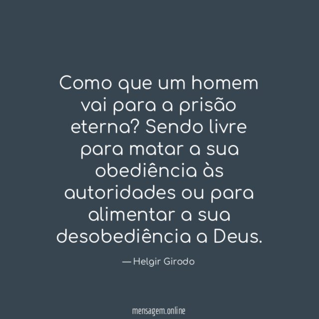 Como que um homem vai para a prisão eterna