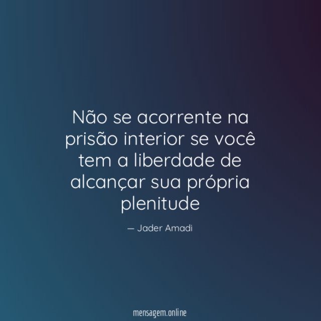 Não se acorrente na prisão interior se você