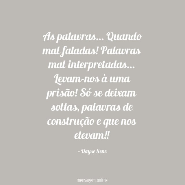 As palavras