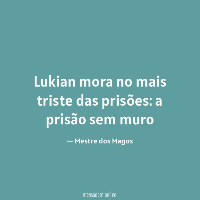 Lukian mora no mais triste das prisões