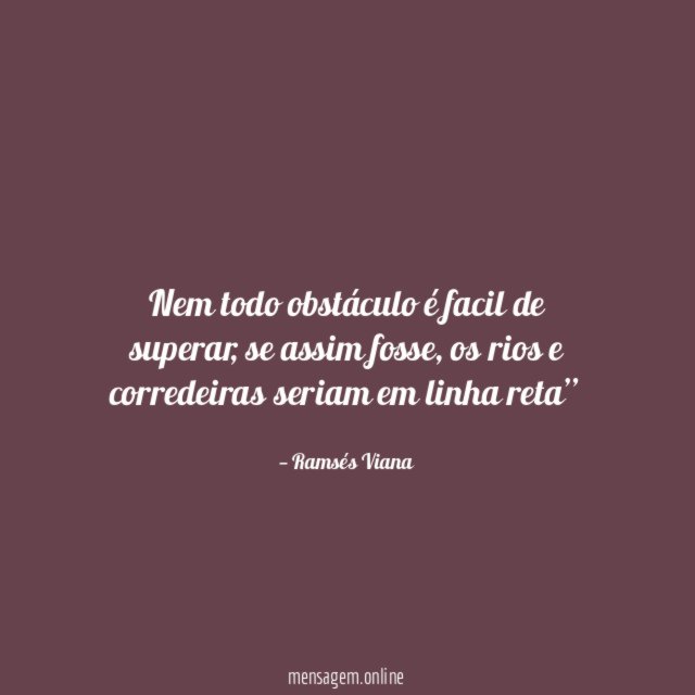Nem todo obstáculo é facil de superar
