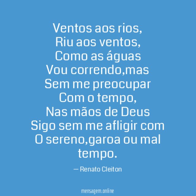 Ventos aos rios