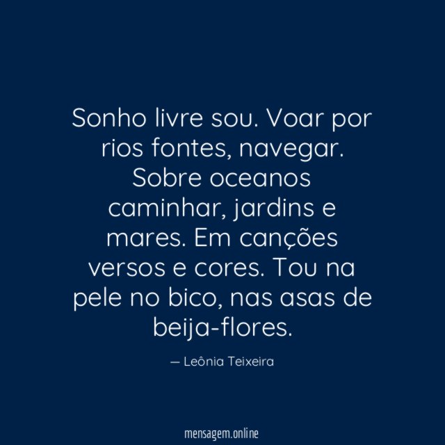 Sonho livre sou