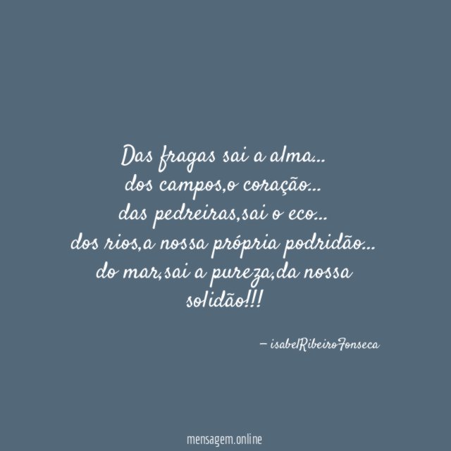 Das fragas sai a alma