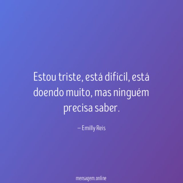 Estou triste