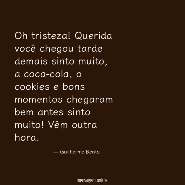 Oh tristeza