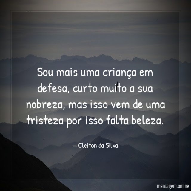 Sou mais uma criança em defesa