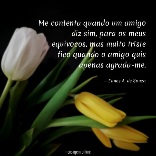 Me contenta quando um amigo diz sim