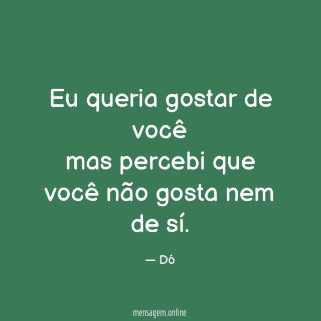 Eu queria gostar de você mas percebi que você
