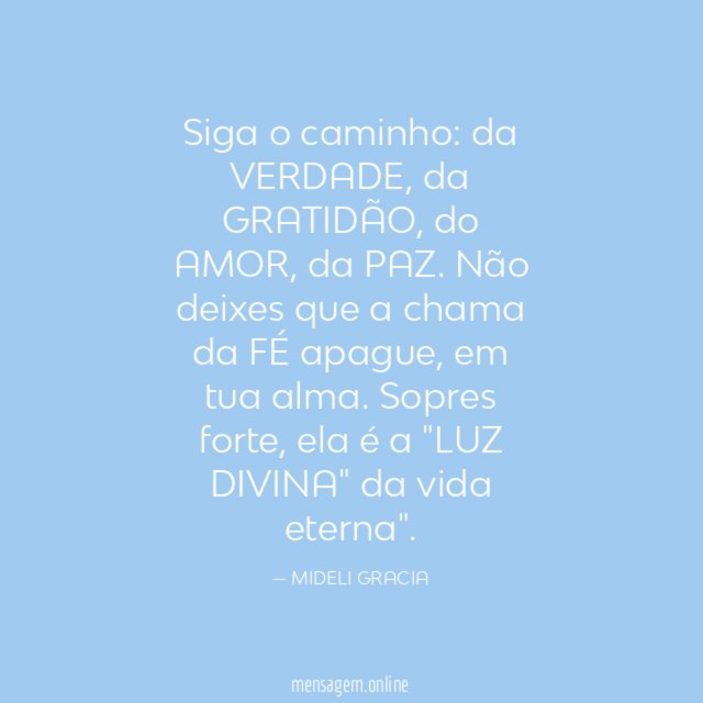 Siga o caminho