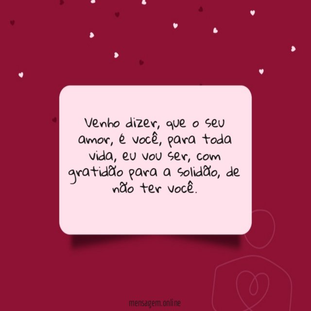 Venho dizer