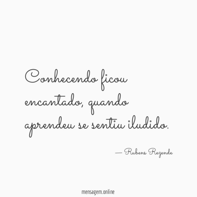 Conhecendo ficou encantado
