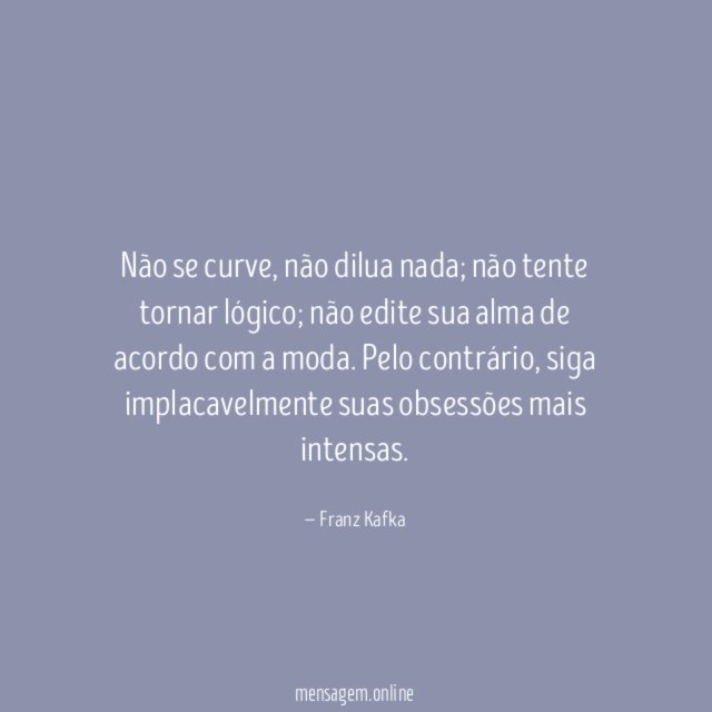 Não se curve
