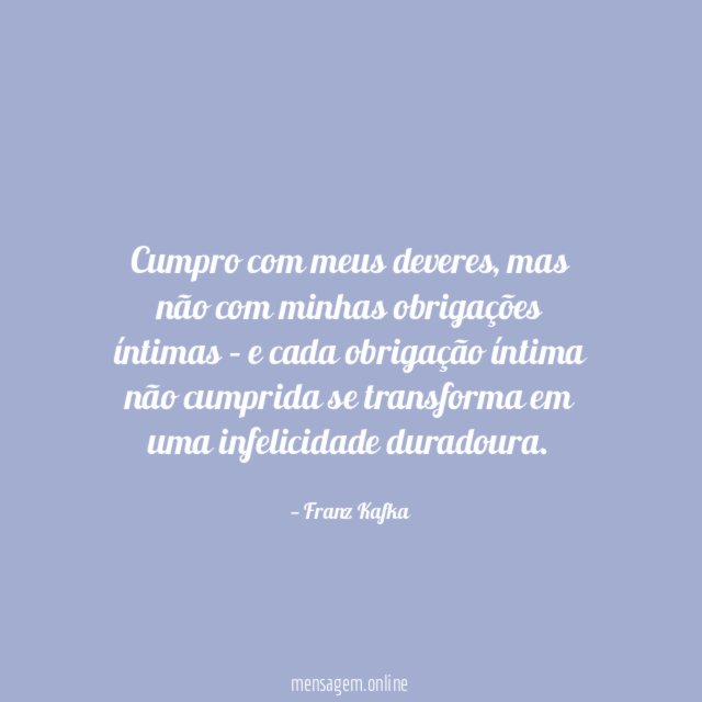 Cumpro com meus deveres