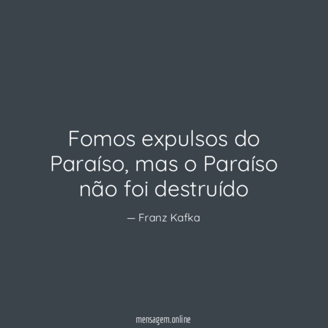 Fomos expulsos do Paraíso