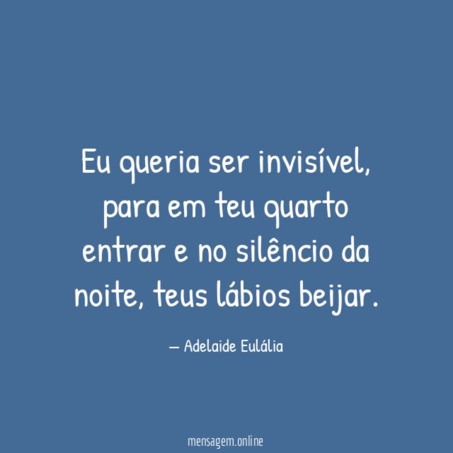 Eu queria ser invisível