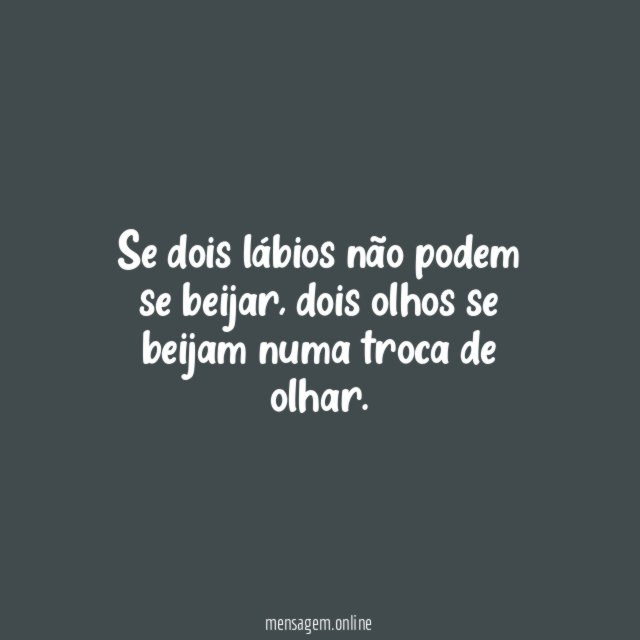 Se dois lábios não podem se beijar