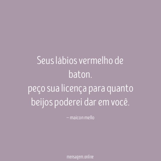 Seus lábios vermelho de baton