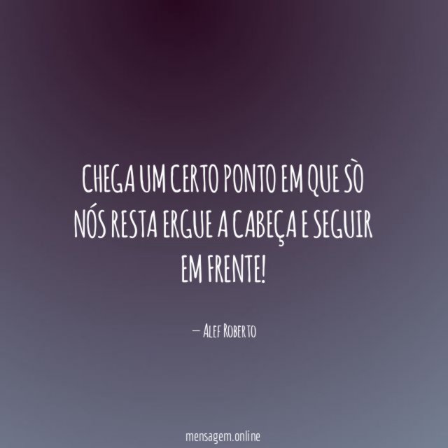 Chega Um Certo Ponto Em Que Sò Nós