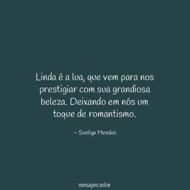 Linda é a lua