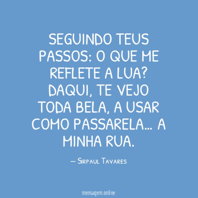 SEGUINDO TEUS PASSOS