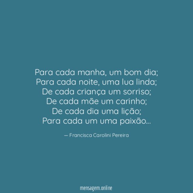 Para cada manha