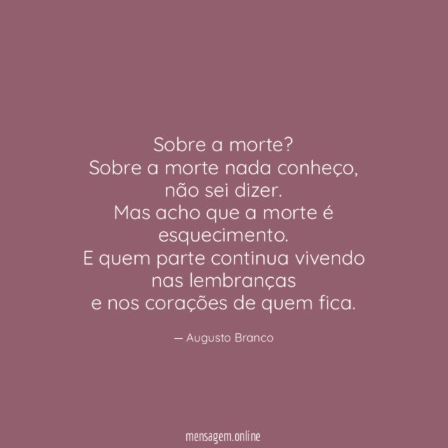 Sobre a morte