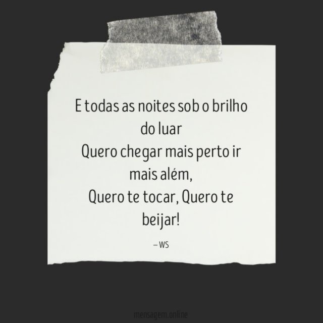 E todas as noites sob o brilho do