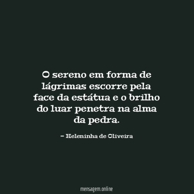 O sereno em forma de lágrimas escorre pela